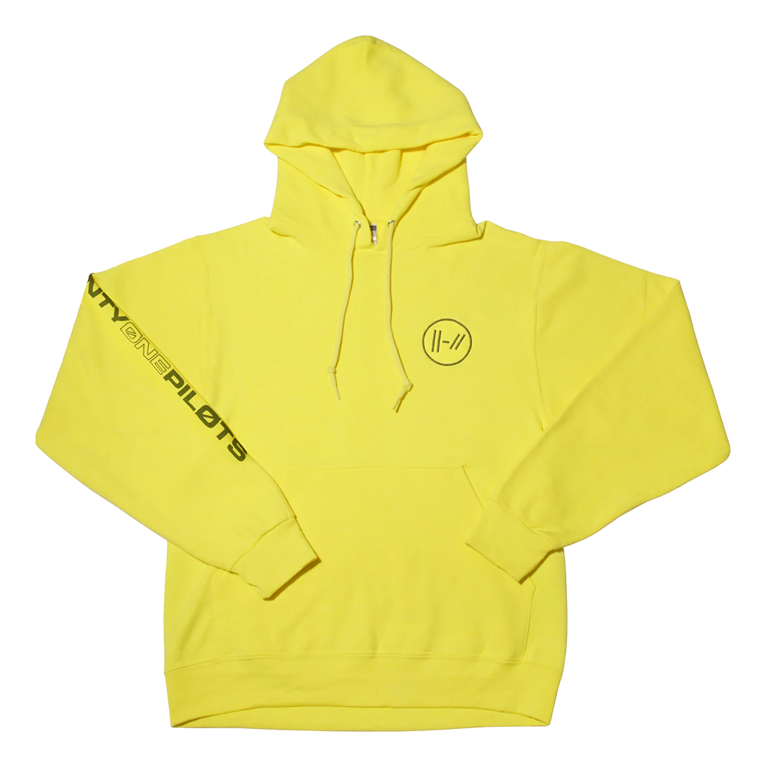 Embroidered Round Logo Hoodie (Yellow) – Twenty One Pilots