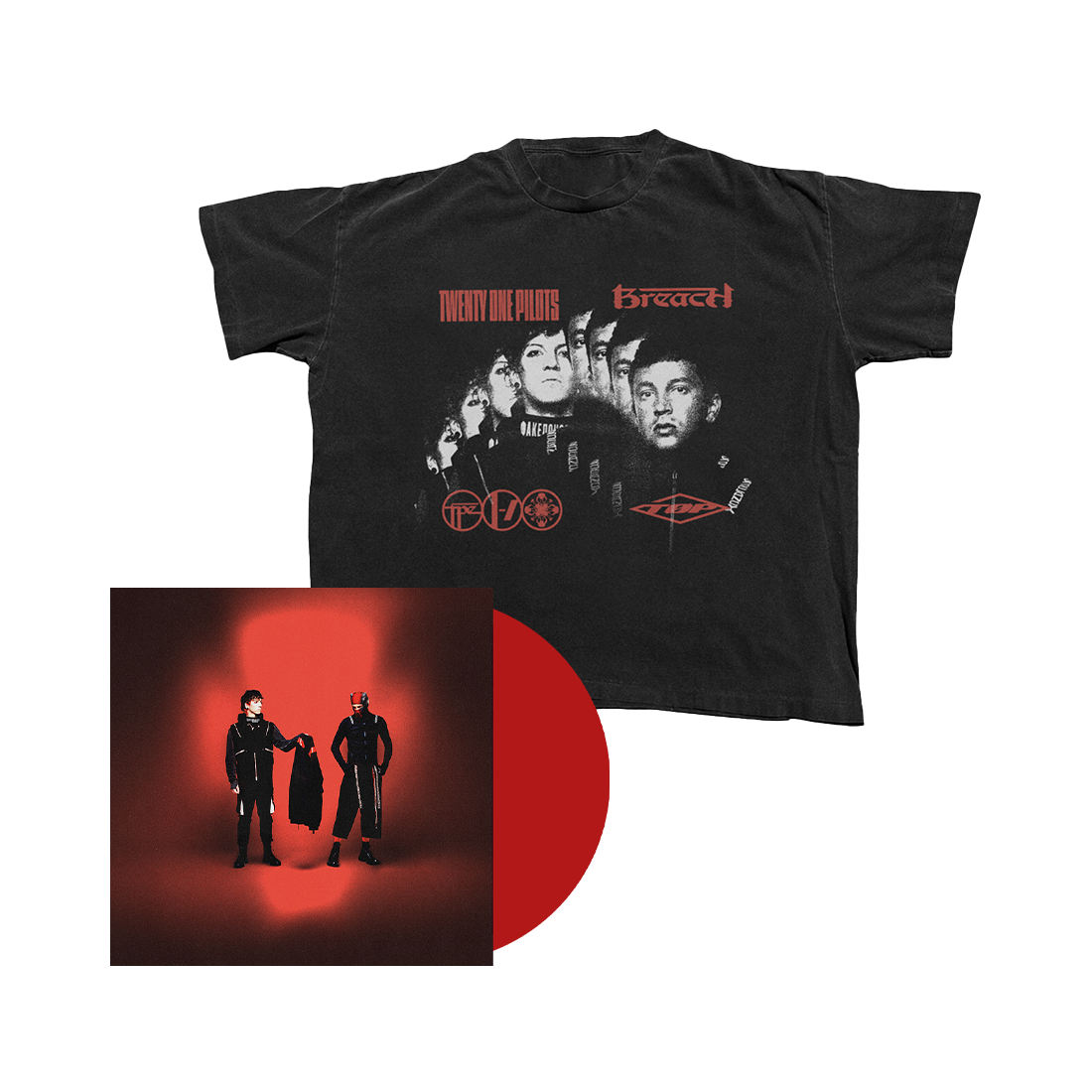 Breach Faces T-Shirt + Vinyl Fanpack