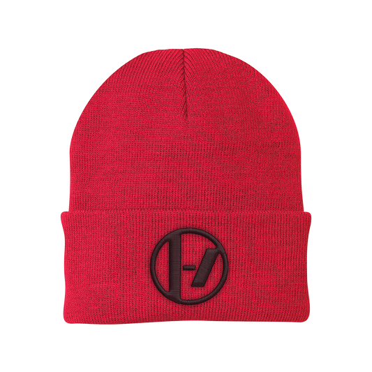 LOGO RED BEANIE